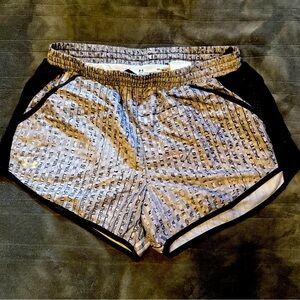 Under Armour Black and Gray Athletic Shorts with Elastic Waistband